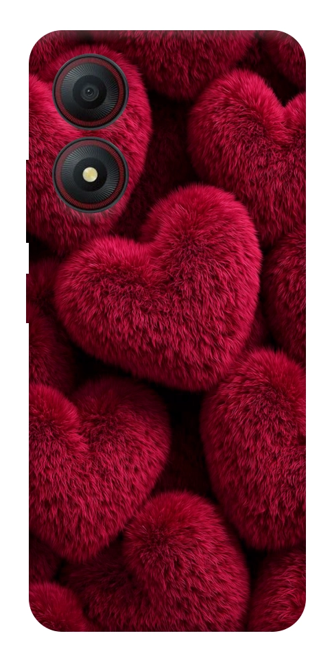 Чохол Fluffy hearts для ZTE Blade A34 4G