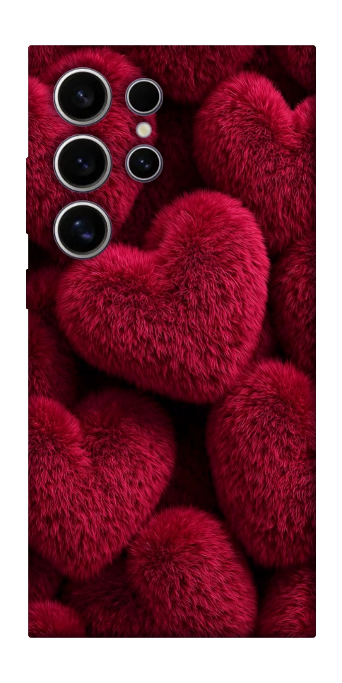 Чехол Fluffy hearts для Galaxy S25 Ultra