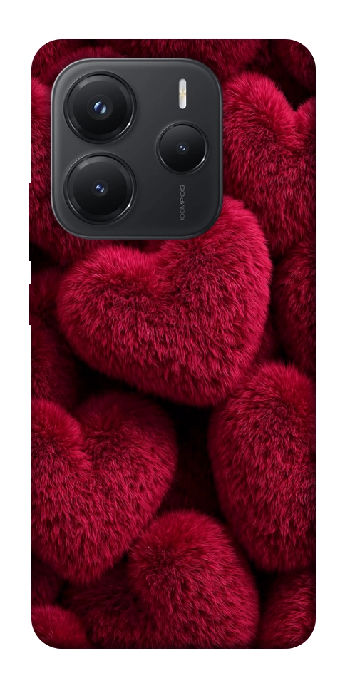 Чехол Fluffy hearts для Xiaomi Redmi Note 14 5G