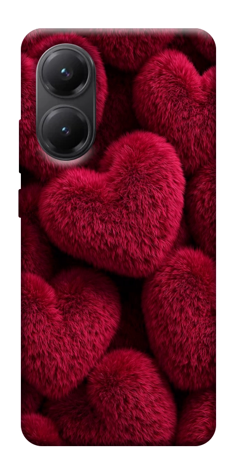 Чехол Fluffy hearts для Xiaomi Poco X7 Pro