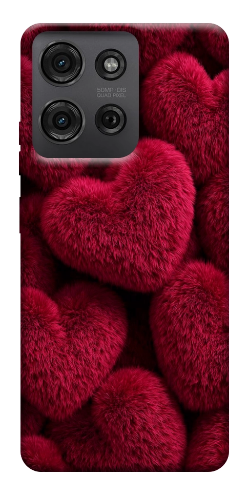 Чехол Fluffy hearts для Motorola Moto G75 5G