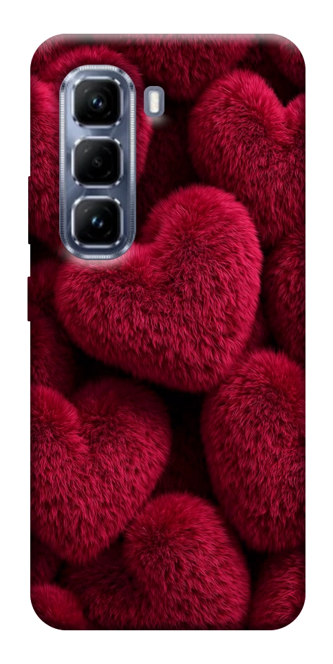 Чохол Fluffy hearts для Infinix Hot 50 Pro