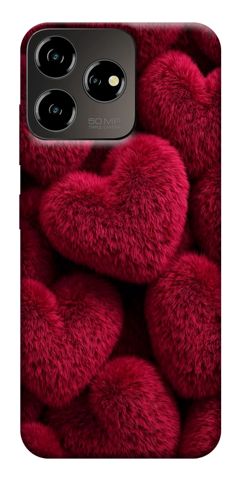 Чохол Fluffy hearts для ZTE Blade V50 Design 4G