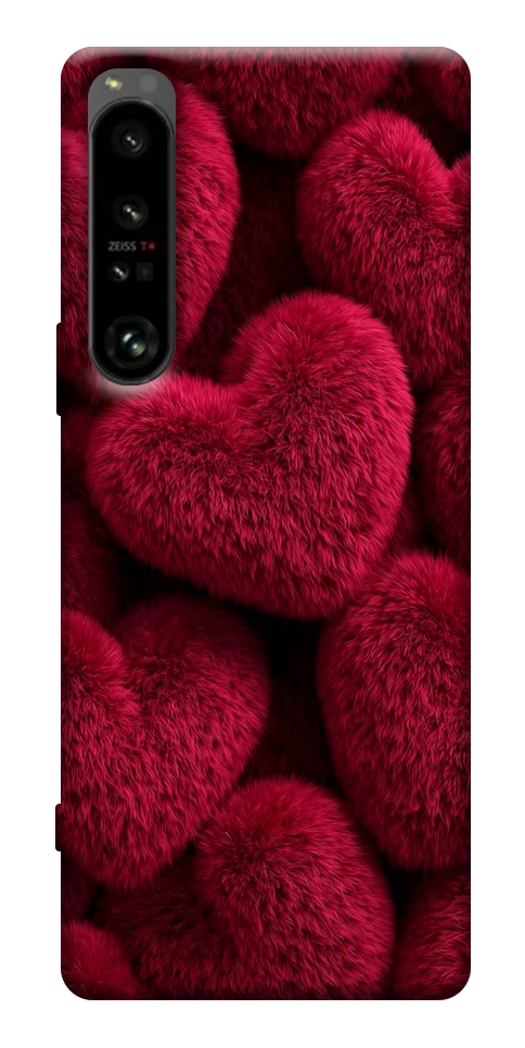 Чехол Fluffy hearts для Sony Xperia 1 IV
