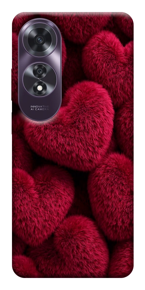 Чехол Fluffy hearts для Oppo A60 4G