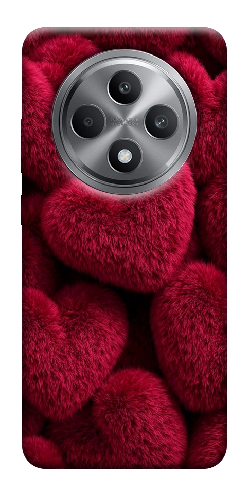 Чехол Fluffy hearts для Oppo Reno 12 F 4G