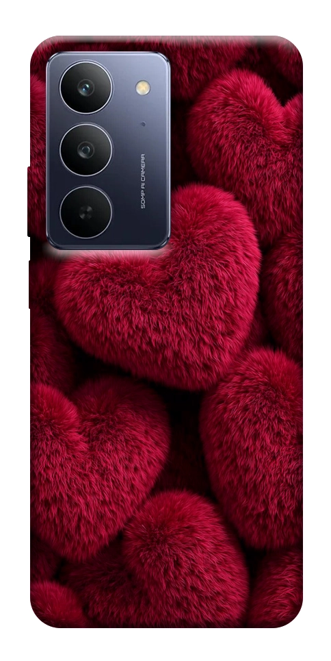 Чохол Fluffy hearts для Realme C75x
