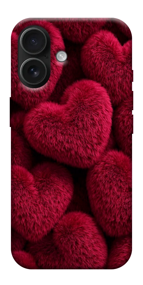 Чехол Fluffy hearts для iPhone 17