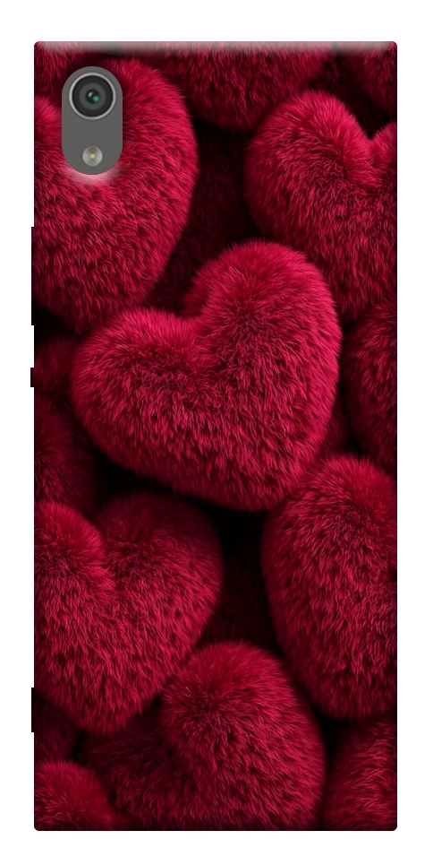 Чехол Fluffy hearts для Sony Xperia XA1