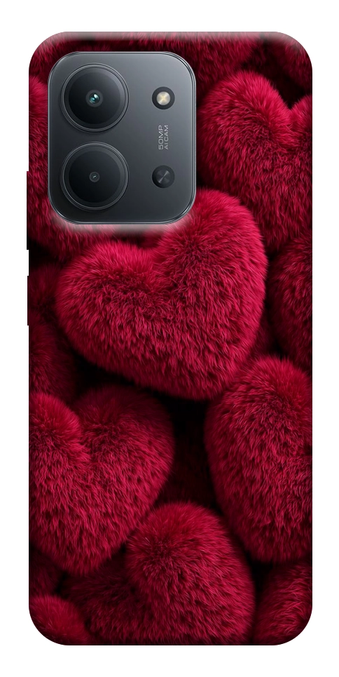 Чехол Fluffy hearts для Xiaomi Redmi 15C (Europe version)