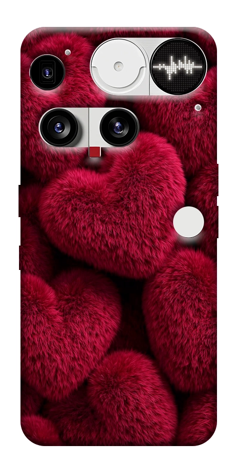 Чехол Fluffy hearts для Nothing Phone (3)