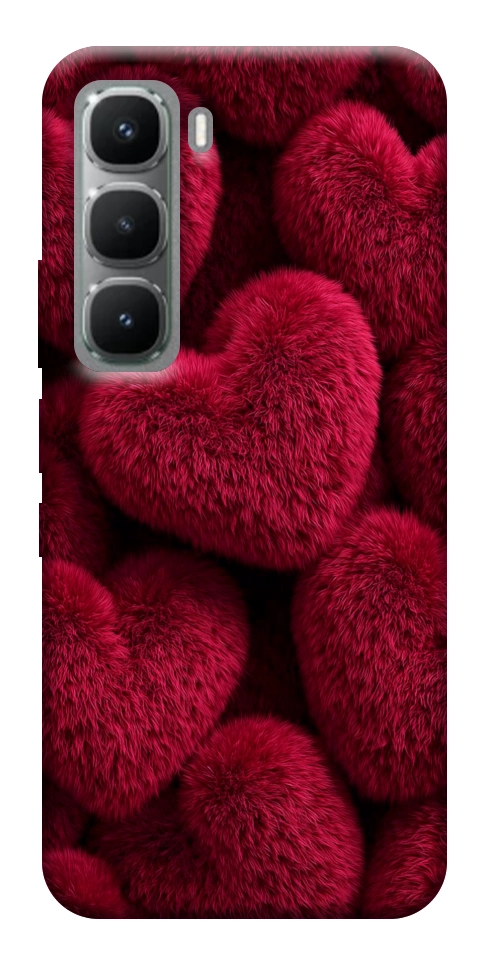 Чехол Fluffy hearts для Infinix Hot 60