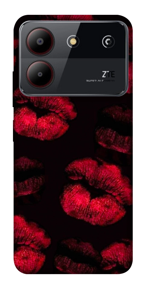 Чехол Kisses on black для ZTE Blade A54 4G