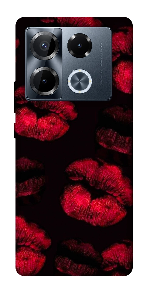 Чехол Kisses on black для Infinix Note 40 Pro 4G