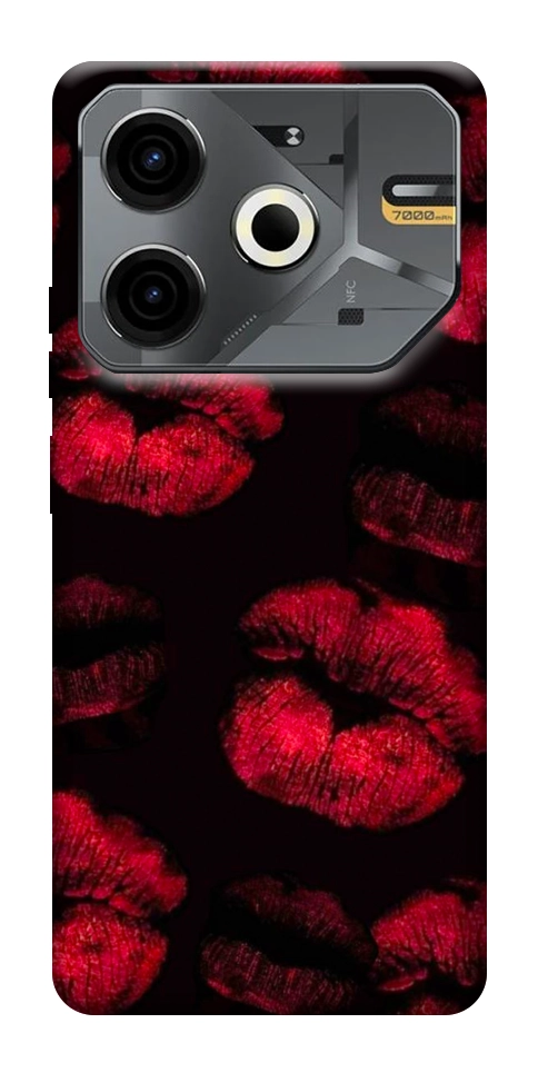 Чехол Kisses on black для TECNO Pova 6 Neo (LI6)