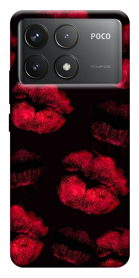 Чехол Kisses on black для Xiaomi Poco F6 Pro