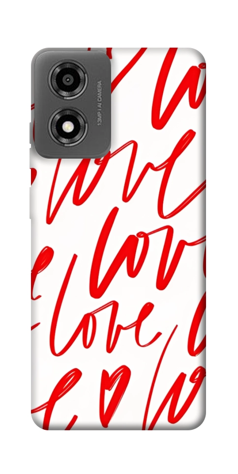 Чехол Love handwriting для Motorola Moto E14