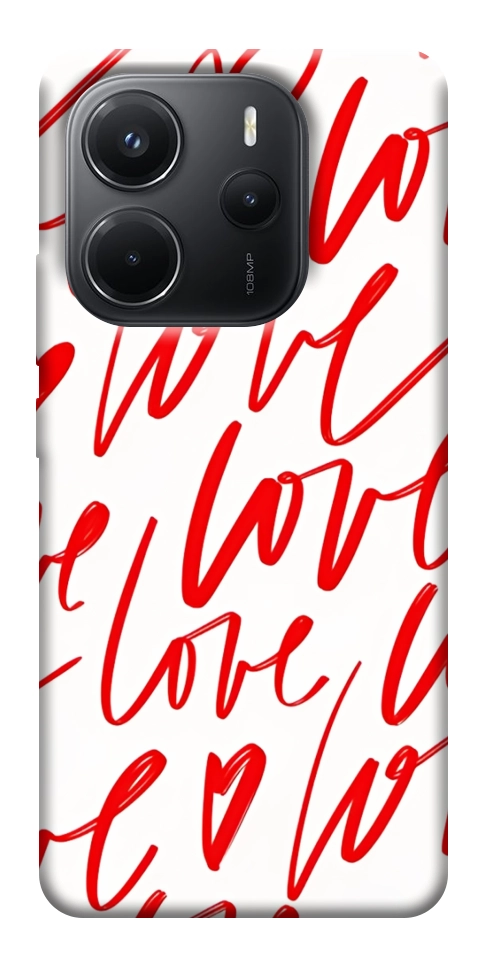 Чехол Love handwriting для Xiaomi Redmi Note 14 4G (Europe version)