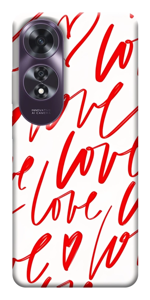 Чехол Love handwriting для Oppo A60 4G