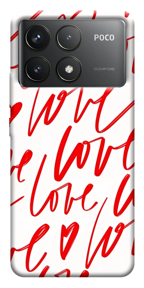 Чехол Love handwriting для Xiaomi Poco F6 Pro