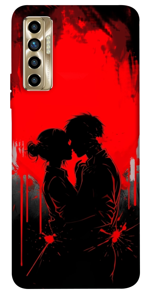 Чехол Silhouette couple для TECNO Camon 17P