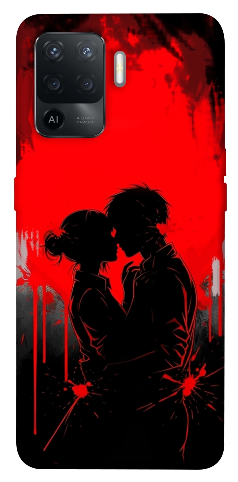 Чехол Silhouette couple для Oppo Reno 5 Lite