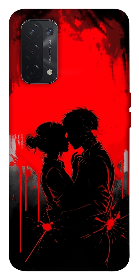 Чехол Silhouette couple для Oppo A74 5G