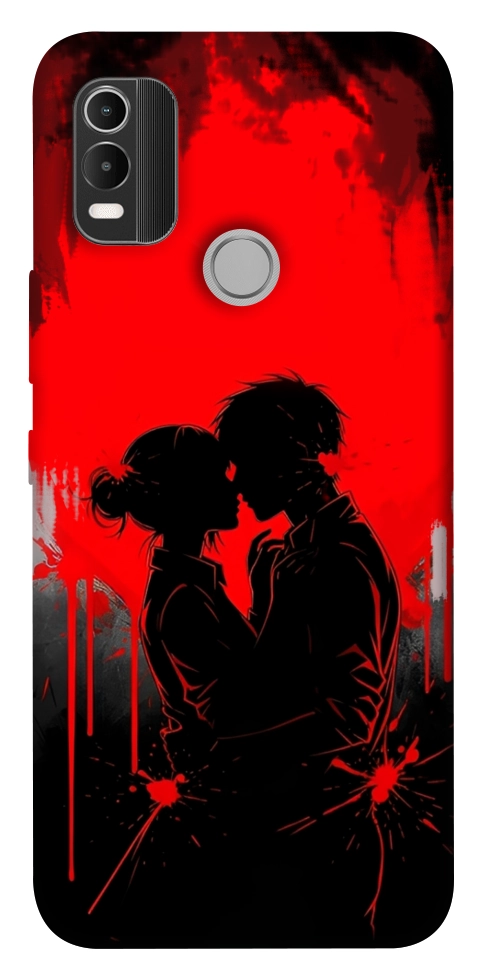 Чехол Silhouette couple для Nokia C21 Plus
