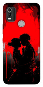 Чехол Silhouette couple для Nokia C21 Plus