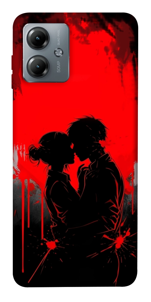 Чехол Silhouette couple для Motorola Moto G14