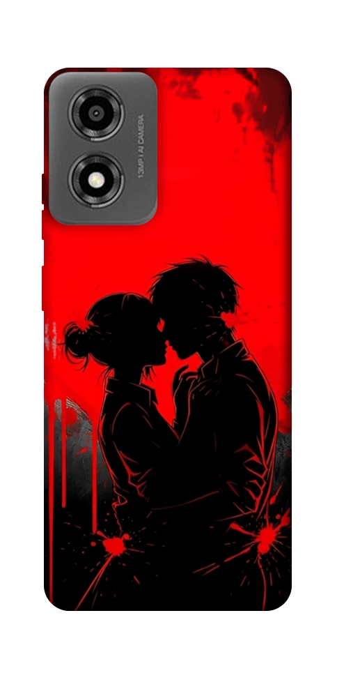 Чехол Silhouette couple для Motorola Moto E14