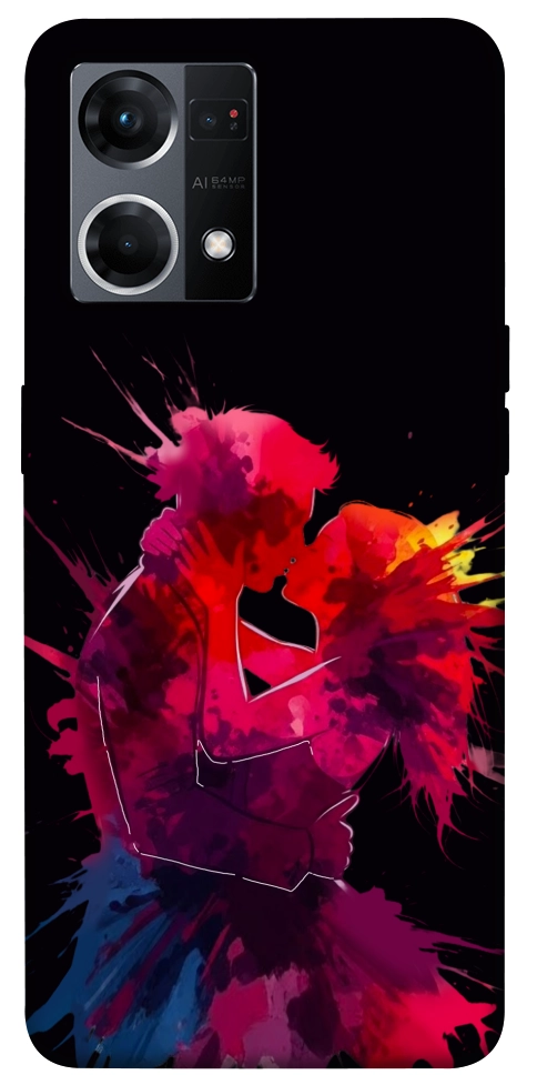 Чехол Abstract couple для Oppo Reno 7 4G