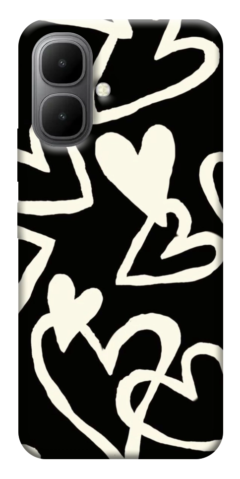 Чехол Black and white hearts для Infinix Smart 10