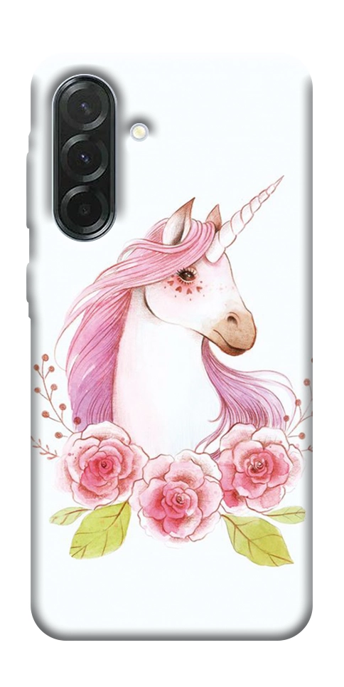 Чехол Единорог с цветами для Galaxy A37 5G