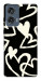 Чехол Black and white hearts для Motorola Edge 50 Fusion
