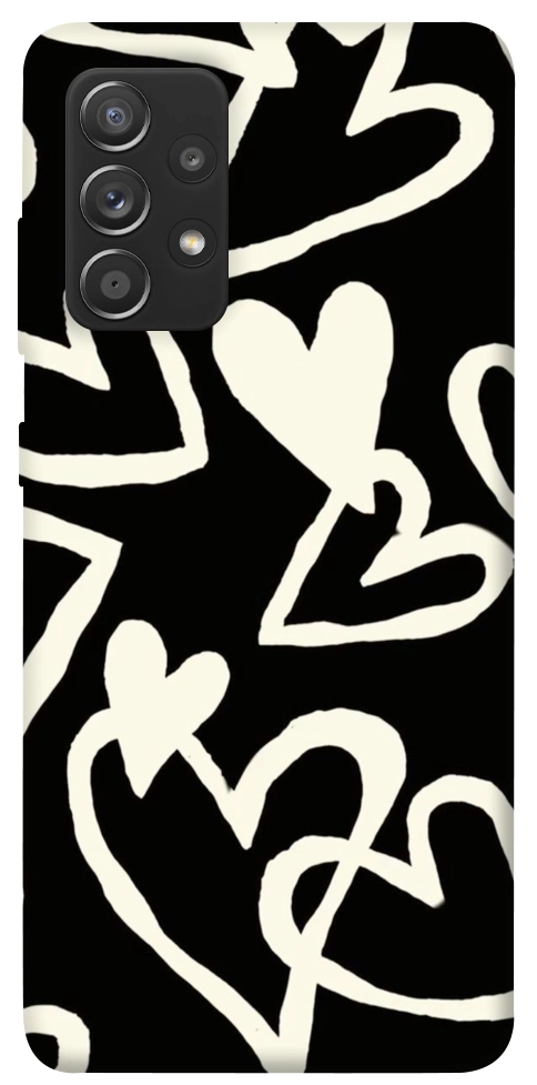 Чехол Black and white hearts для Galaxy A72 5G