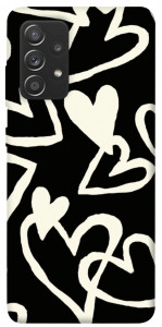Чехол Black and white hearts для Samsung Galaxy A72 4G