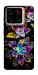 Чехол Flowers on black для ZTE Blade A56
