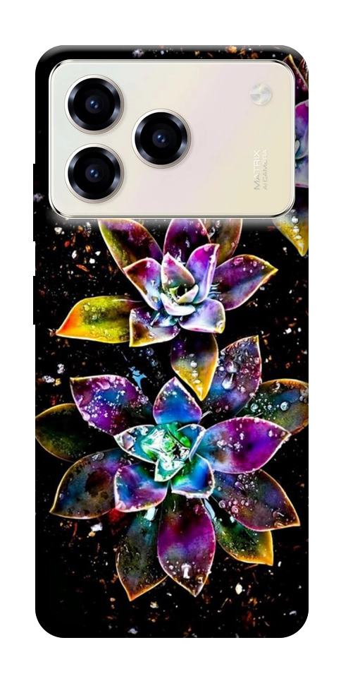 Чехол Flowers on black для ZTE Blade A76 4G