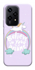 Чехол Believe in your dreams unicorn для Huawei Honor 200 Lite