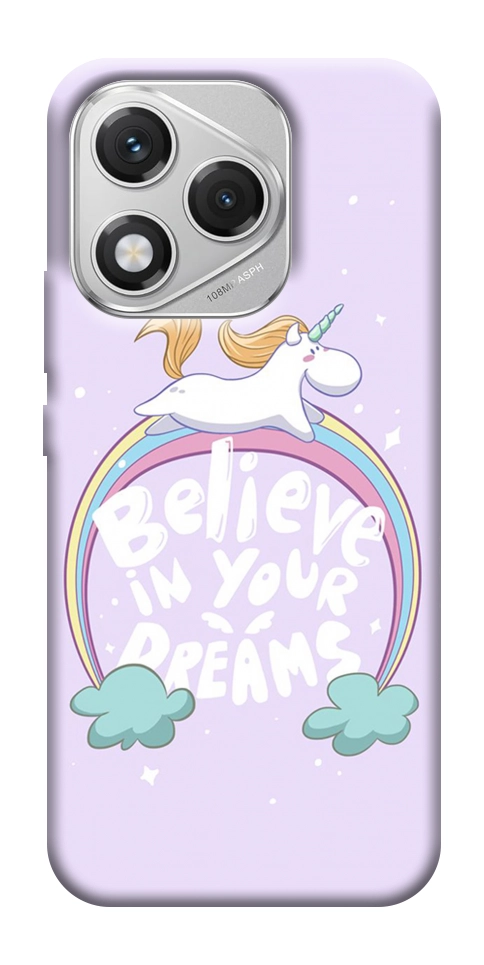 Чехол Believe in your dreams unicorn для Huawei Honor 400 Lite
