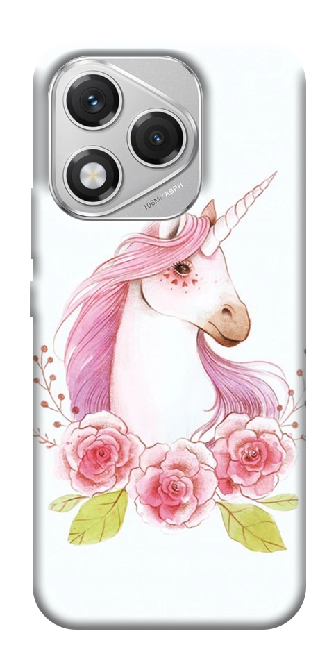 Чехол Единорог с цветами для Huawei Honor 400 Lite