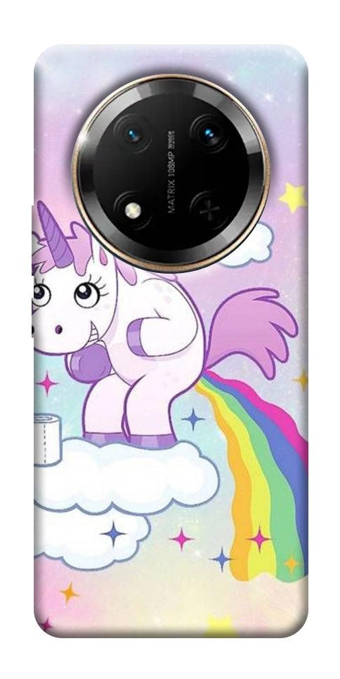 Чехол Единорог с радугой для Huawei Honor X9c