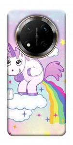 Чехол Единорог с радугой для Huawei Honor X9c