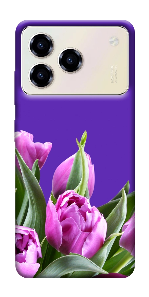 Чехол Тюльпаны для ZTE Blade A76 4G