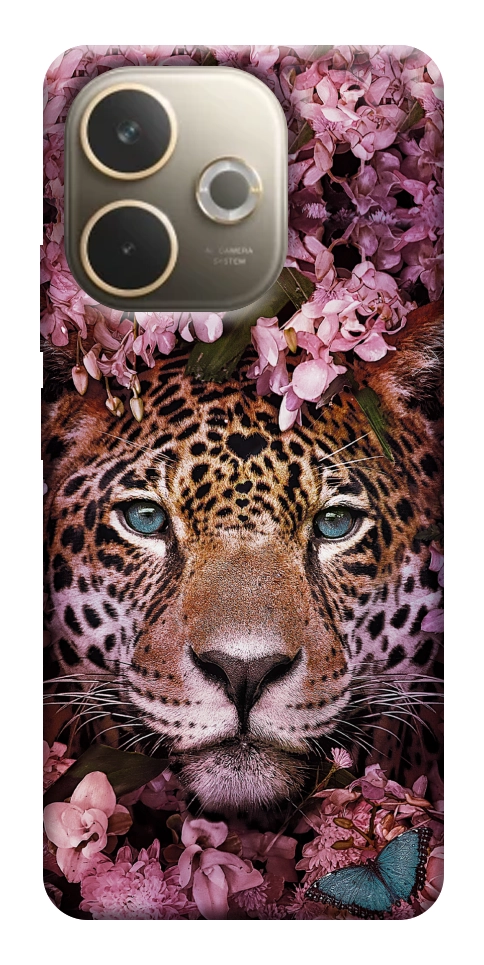 Чехол Леопард в цветах для Oppo A5 Pro 4G