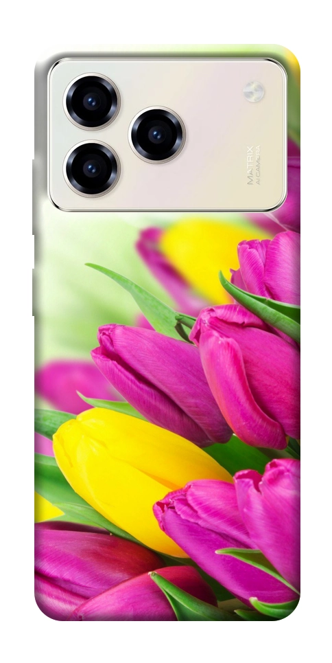 Чехол Красочные тюльпаны для ZTE Blade A76 4G