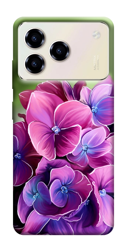 Чехол Кружевная гортензия для ZTE Blade A76 4G
