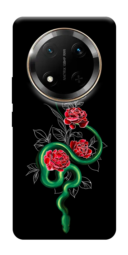 Чохол Snake in flowers для Huawei Honor X9c