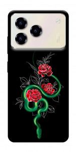 Чохол Snake in flowers для ZTE Blade A76 4G